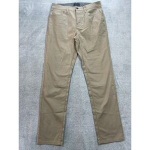 Ted Baker Chinos Pants Men 30R Tan Slim Fit Five-Pocket Stretch Cotton Trousers